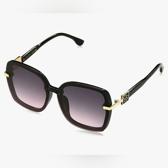 Jessica Simpson Accessories - Jessica Simpson 100% Uv Protection Purple Tint Oversized Square Sunglasses Logo